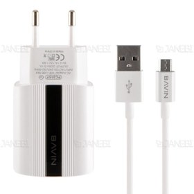 تصویر شارژر دیواری سریع و کابل میکرو یو اس بی باوین Bavin PC315Y Micro USB Charger 