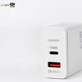 تصویر شارژر دیواری 65 وات فست شارژ PD دو پورت کلومن مدل KC-H120 KOLUMAN KC-H120 USB Fast Charging Wall Charger