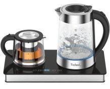 تصویر چای ساز تکنو مدل TE935 ظرفیت ۱.۷ لیتر با کتری پیرکس 