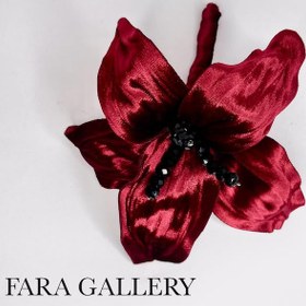 تصویر گل سینه مخمل لیلیوم کد BF08 