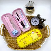 تصویر جامدادی فایبر طرح پوم پوم پرین 