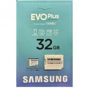 تصویر کارت حافظه microSDXC سامسونگ مدل Evo Plus A2 V30 کلاس 10 استاندارد UHS-I U3 سرعت 130MBps ظرفیت 32 گیگابایت به همراه آداپتور SD 