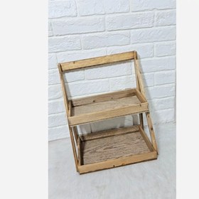 تصویر استند دوطبقه چوبی 