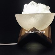 تصویر آباژور کاسه ای سنگ نمک salt bowl light