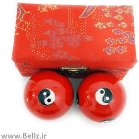 تصویر گوی آرامش مدیتیشن فلزی (قرمز) 