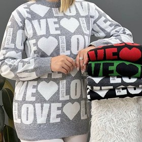 تصویر تونیک بافت كيسه اي طرح LOVE(پک 6 عددی) 