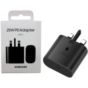 تصویر آداپتور اصلی سامسونگ مدل 25W PD Adapter USB-C (اورجینال) - سفید 
