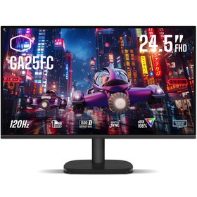 تصویر مانیتور گیمینگ کولر مستر GA25FC سایز ۲۵ اینچ IPS Full HD ۱۲۰ هرتز 