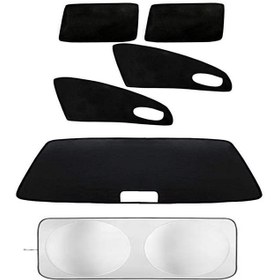 تصویر آفتاب گیر شیشه خودرو لنزووو مدل PL96 مناسب برای رنو L90 مجموعه 6 عددی 