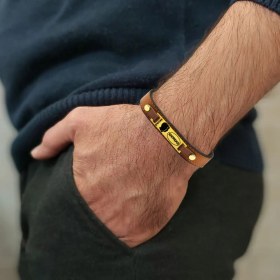 تصویر دستبند چرم ماه تولد خرداد 