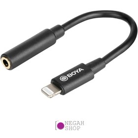 تصویر کابل تبدیل میکروفون بویا BOYA BY-K8 3.5mm trs to Lightning Cable 