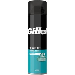 تصویر ژل اصلاح صورت ژیلت GILLETTE مدل Sensitive (سبز) حجم 200 میلی لیتر 