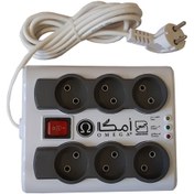 تصویر محافظ برق امگا 6 خانه مدل P6000 طول 5 متر P6000 model omega 6 home electric protector, length 5 meters