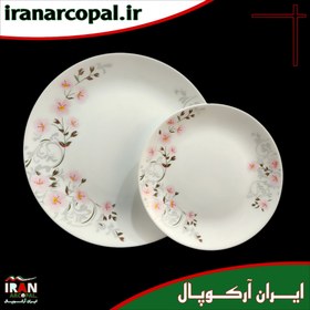 تصویر سرویس غذاخوری 26 پارچه آرکوپال (۶ نفره) لی لا صورتی iropal 25 Pcs