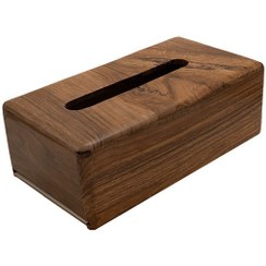 تصویر جا دستمال کاغذی رومیزی چوبی 