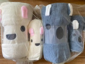 تصویر ست حوله استخری و دست عروسکی میکروفایبر با جذب بالا 