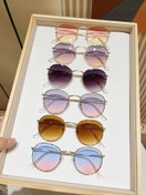 تصویر عینک آفتابی گرد عینک شب گرد گرادینت زنانه مردانه کد 6 