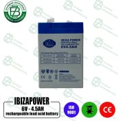 تصویر باتری ۶ ولت ۴.۵ آمپر IBIZA 