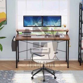 تصویر میز کامپیوتر چوب فلز مدل رایان Computer desk,wood & metal Rayan model