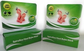 تصویر قلم ترک پا اسپیرولینا و آلوئه ورا ا Spirulina heel Balm Stick Spirulina heel Balm Stick