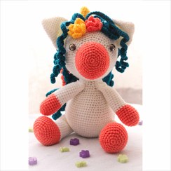 تصویر عروسک دست باف اسب تک شاخ 