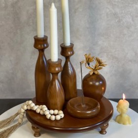 تصویر ست جاشمعی طرح لاله 