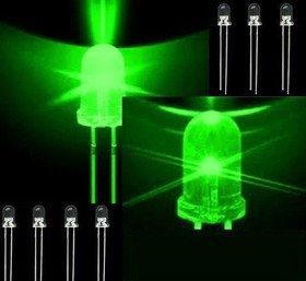 تصویر LED شیشه ای 5mm سبز 