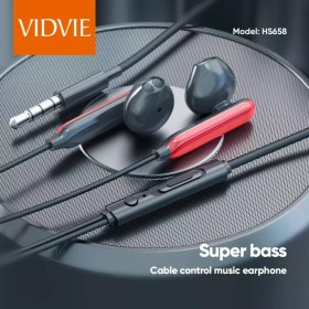 تصویر هندزفری سیمی ویدوای مدلHS658 Vidvie Hs658 Earphone