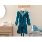 تصویر حوله تنپوش کودک و نوزاد دخترانه پسرانه بچگانه WELLSOFT COTTON CHILDREN BATHRABE 6 8 سال سبز انگلیش هوم English Home 