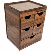 تصویر فایل کشویی اف جی کات طرح چوب کد 90 - مشکی 