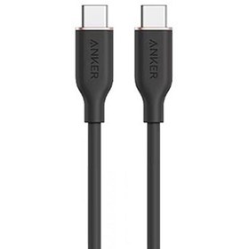 تصویر کابل شارژ تایپ سی انکر مدل PowerLine III Flow USB-C to USB-C 6ft - A8553 رنگ مشکی شارژر موبایل شارژر دیواری انکر PowerLine III Flow USB-C to USB-C 6ft - A8553 مشکی