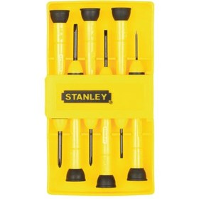 تصویر مجموعه 6 عددی پیچ گوشتی ساعتی استنلی مدل 052-66-0 Stanley 1-66-052 Precision Screwdriver Set 6PCS