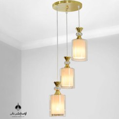 تصویر لوستر مدرن سه شعله رومالوستر مناسب آشپزخانه و اتاق خواب 