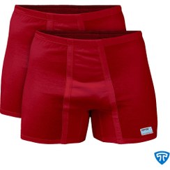 تصویر شورت پادار پنبه کش لیفه ای (پک 2 عددی) زرشکی topick | MEN-BOXER-BRIEF UNDERWEAR