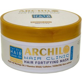 تصویر ماسک تقویت کننده موهای خشک بدون آبکشی فاقد سولفات 200میل آرچیلو Archilo Hair Mask For Dry Hair Leave On Sulfate Free 200ml