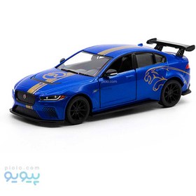 تصویر ماشین بازی کینزمارت مدل جگوار Jaguar XE SV Project 8 with printing کد KT5416F 