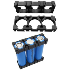 تصویر هلدر ۳ تایی باتری لیتیومی یون 18650 