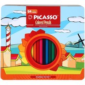 تصویر مداد رنگی 24 رنگ پیکاسو مدل فلزی مداد رنگی 24 رنگ پیکاسو مدل فلزی