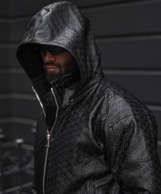 تصویر کاپشن لاکچری بلک‌کریستال (Black Crystal Jacket) کد 2360 