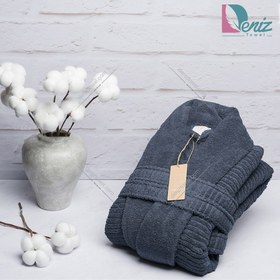 تصویر حوله تن پوش Cotton Life رنگ نوک مدادی 