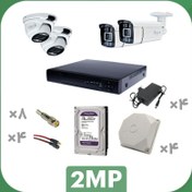 تصویر پکیج AHD چهار دوربین 2مگاپیکسل 