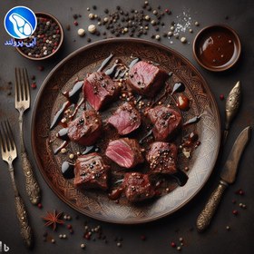 تصویر چنجه کباب بره با مرینیت عشایری 