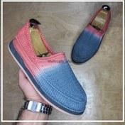 تصویر گیوه طوسی قرمز زیره سه لایه میکروآلن 