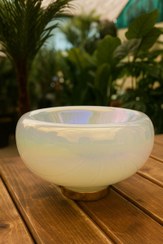 تصویر گلدان رومیزی شیشه ای کد 38 بزرگ (صدفی ، رویال ، دودی بلوری) 