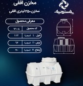 تصویر مخزن آب ۲۵۰ لیتری افقی پلاستونیک 