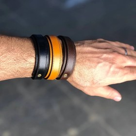 تصویر دستبند چرمی کد ۳ Bracelet code 3