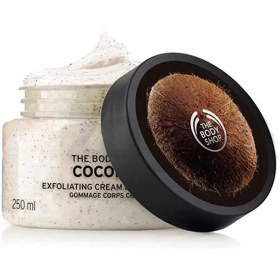 تصویر اسکراب بدن بادی شاپ مدل نارگیل coconut حجم 250 میلی لیتر The Body Shop coconut body scrub 250ml