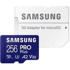 تصویر کارت حافظه MicroSDXC سامسونگ مدل Samsung PRO PLUS UHS-I U3 A2 V30 ظرفیت 256 گیگابایت Samsung PRO PLUS UHS-I U3 A2 V30 256GB MicroSDXC + SD adapter