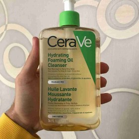 تصویر شوینده و مرطوب کننده پوست نرمال تا خیلی خشک سراوی CeraVe Hydrating Foaming Oil Cleanser