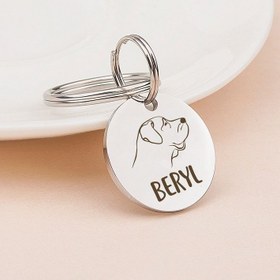 تصویر پلاک BERIL - 5 سانت / 4 حک / طلایی 